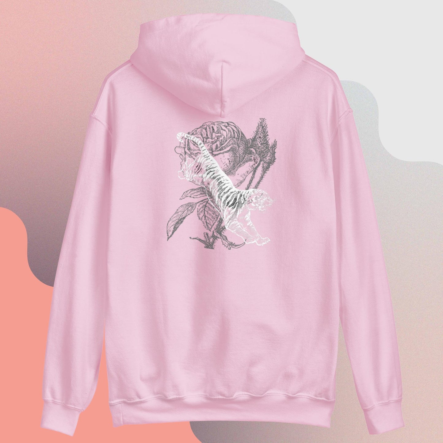 Unisex Hoodie w/design on back + text on front