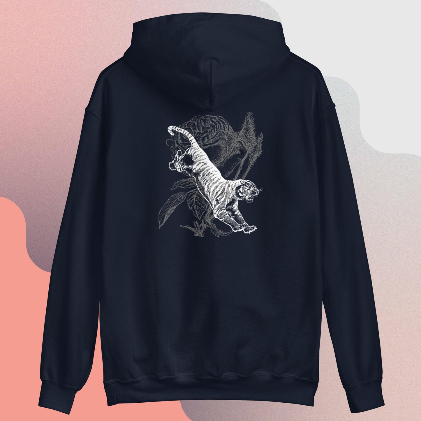 Unisex Hoodie w/design on back + text on front